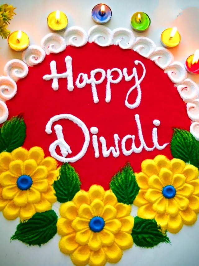 happy diwali rangoli images