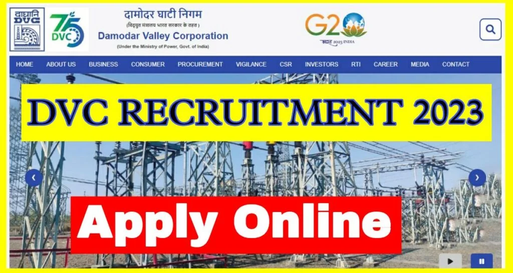 DVC Recruitment 2023, 4 Executive Trainee-Salary Up to Rs 1, 77,500 Apply Now Within 23/07/2023 DVC Recruitment 2023