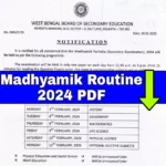 West Bengal Madhyamik Routine 2024 PDF