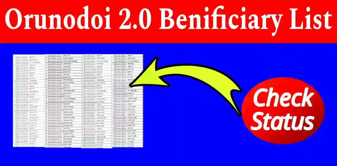 Orunodoi 2.0 beneficiary list status check
