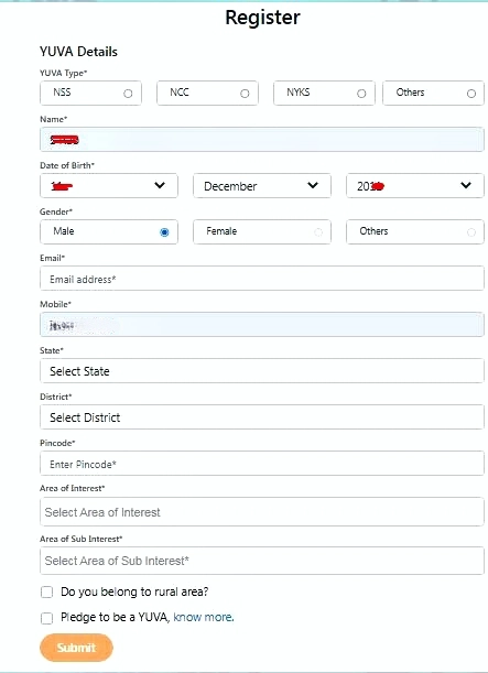 my bharat registration form