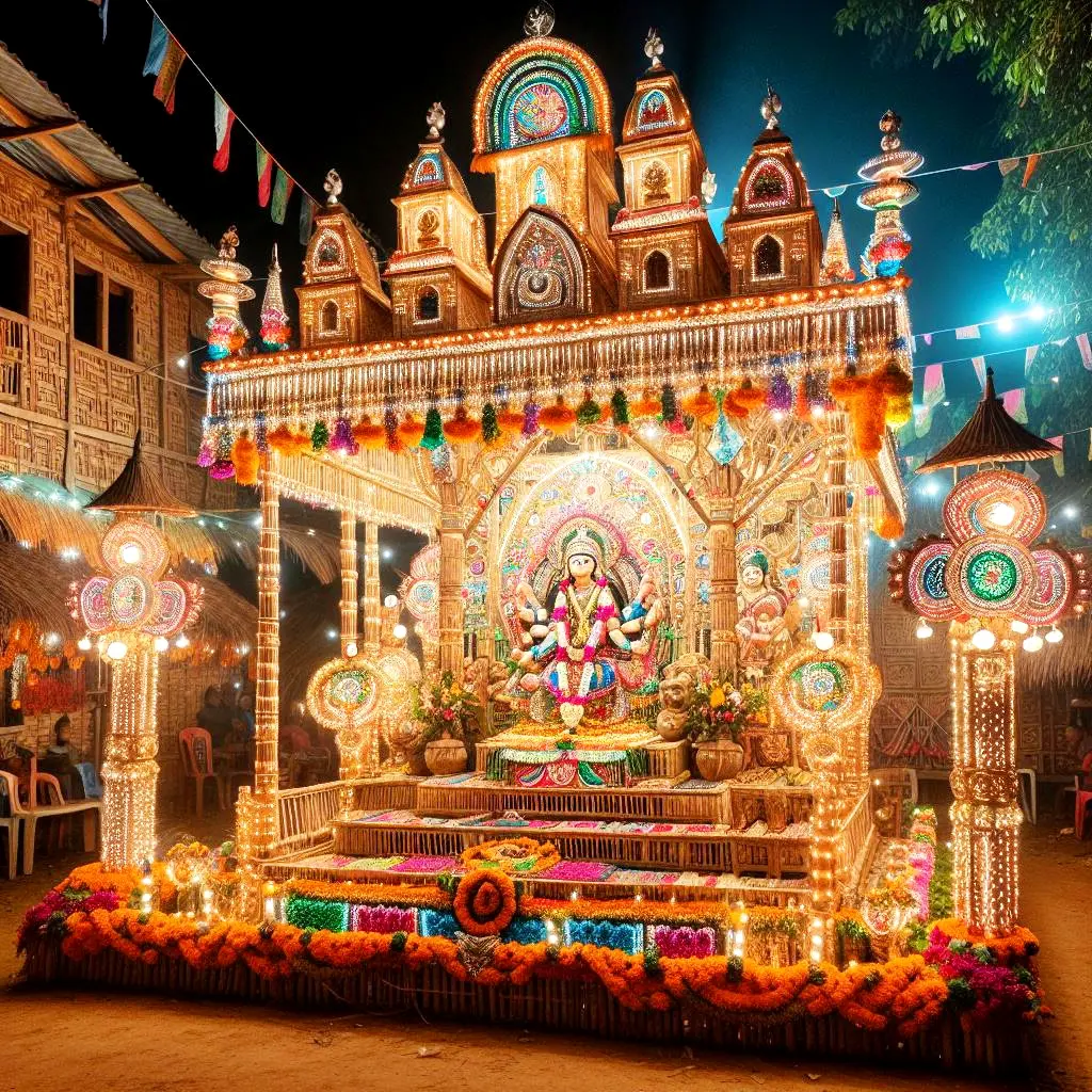 Saraswati Puja theme pandal