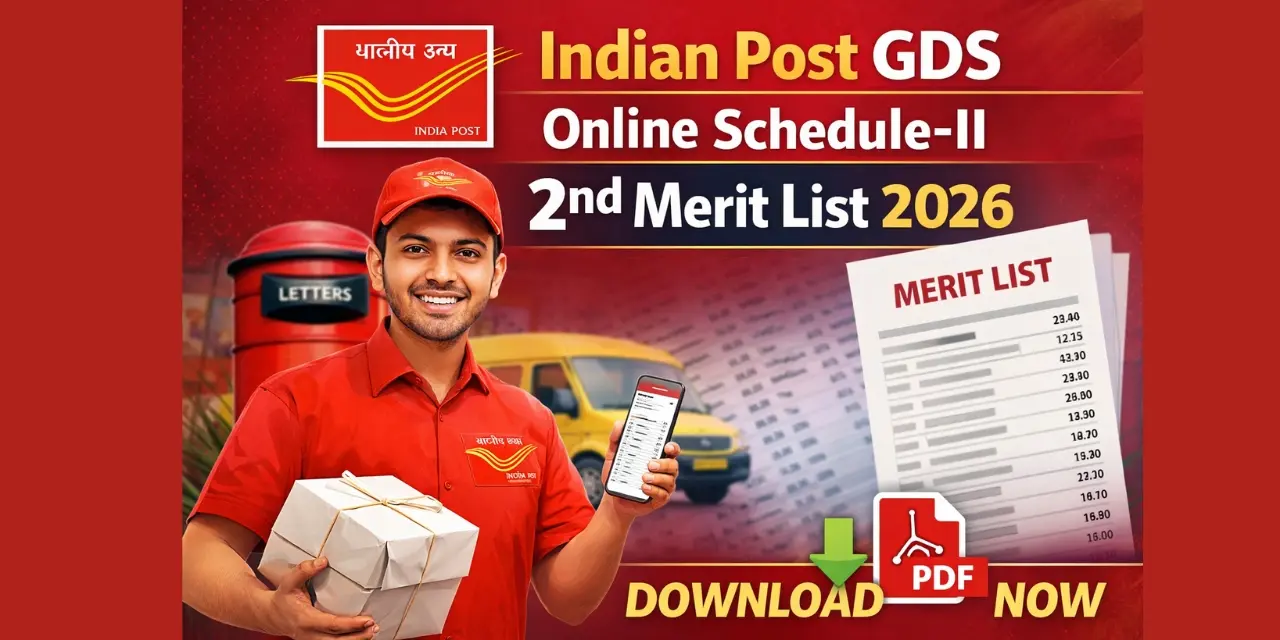 Indian Post GDS Online Engagement Schedule-II 2nd Merit List PDF Download 2026